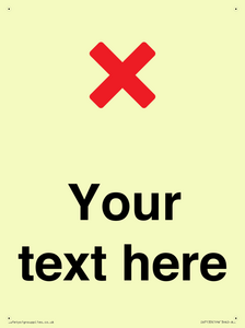 Custom plain background, red cross sign